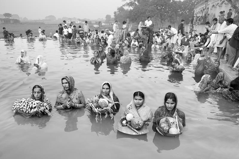 Challenges Impacting the Connection between Water and Religion - Performing Chhath Puja in an artificially constructed tank in a village in Bhojpur district, Bihar